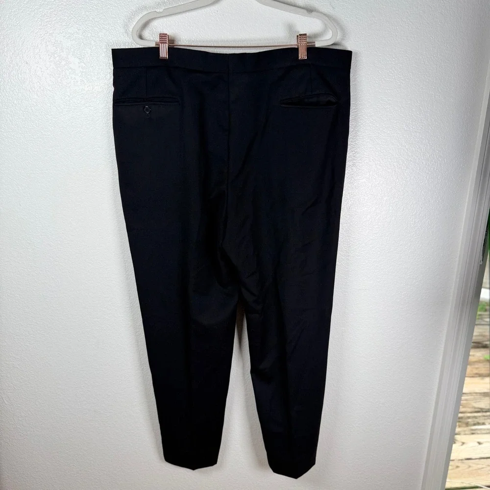 Vintage Versini 2pc Tuxedo Suit Wool 46R 40x28.5 Pleated Pants Formal Wedding